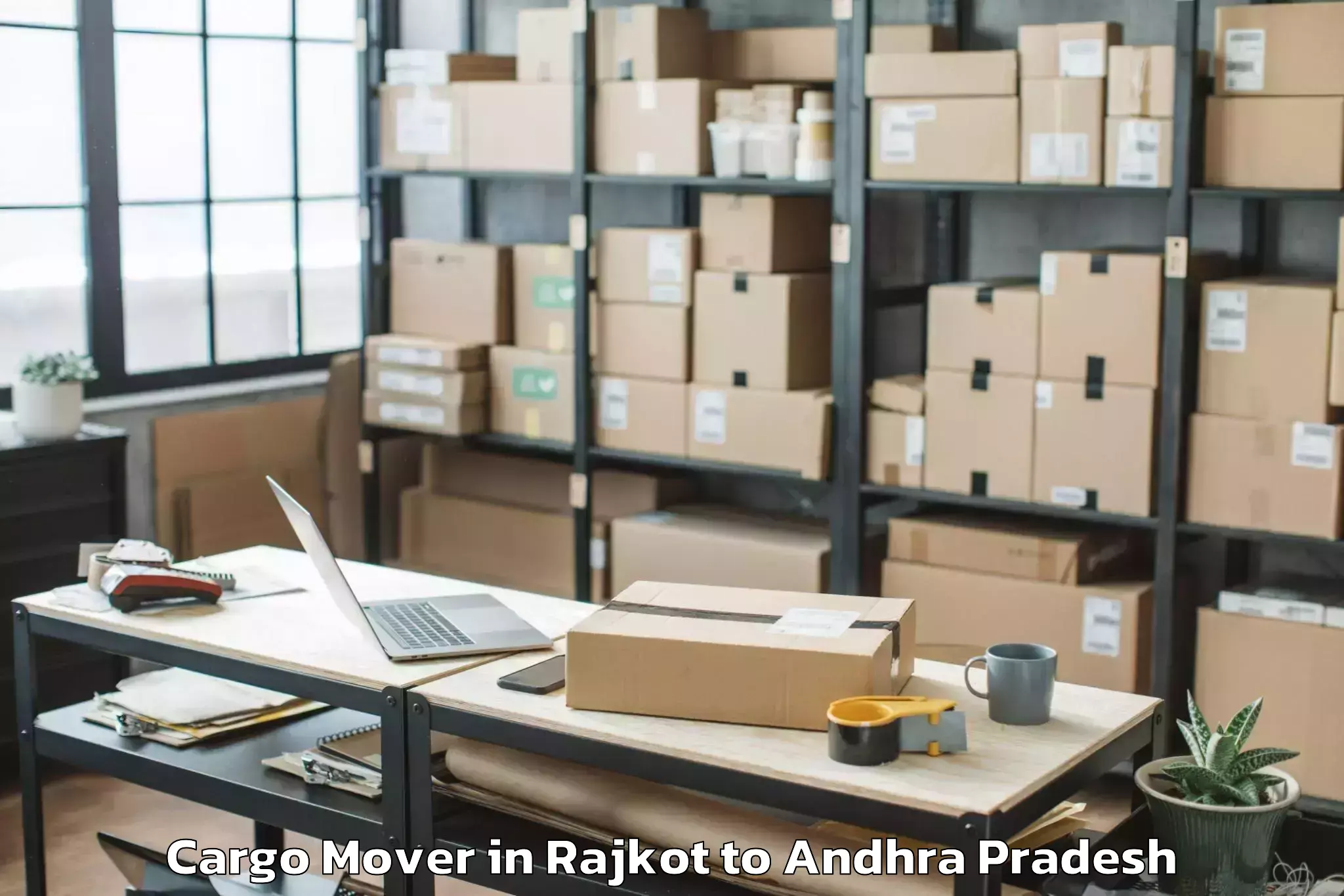 Reliable Rajkot to Yaddanapudi Cargo Mover